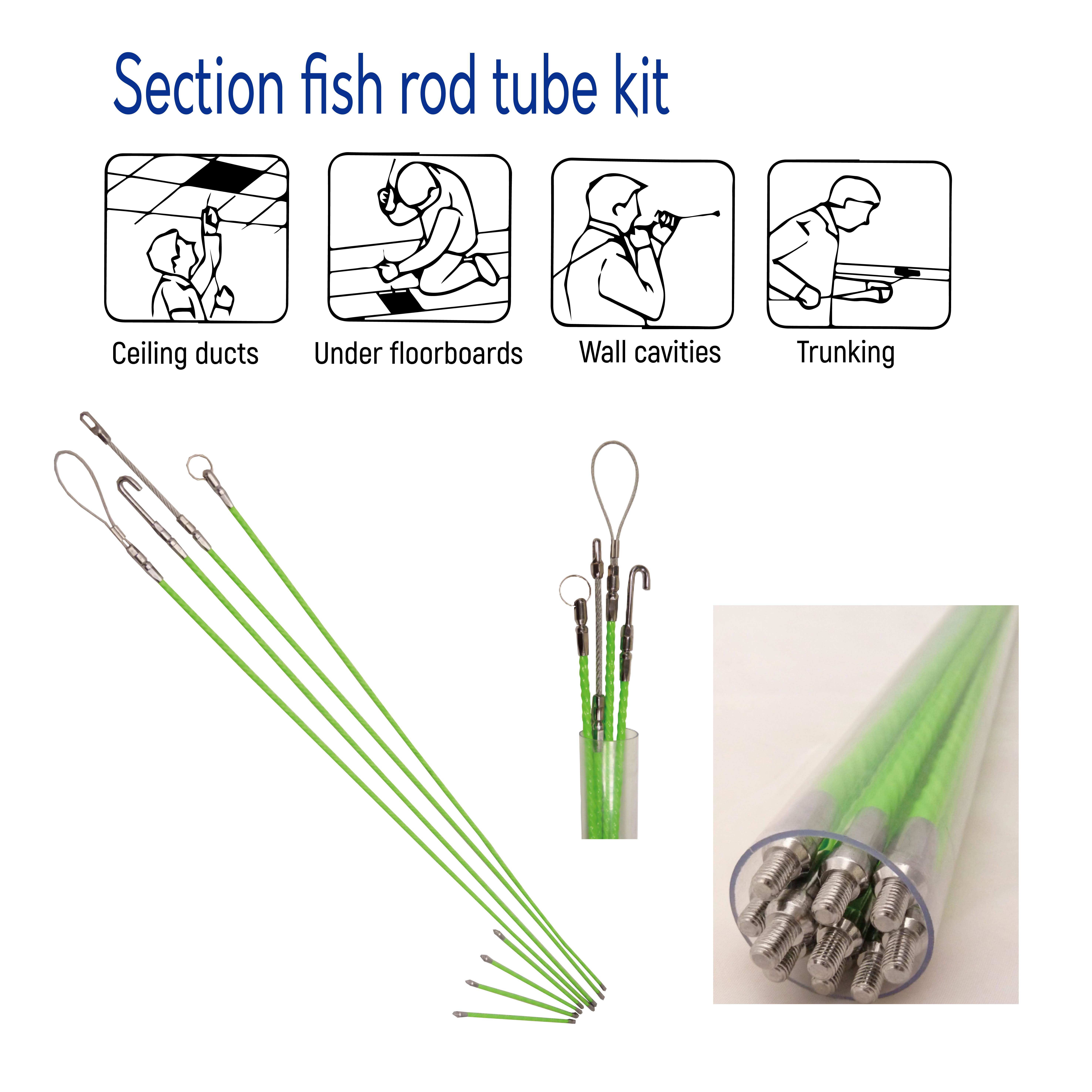 WS533T, WS5100T, WS633T, WS6100T FISH TAPES/ WIRE GUIDERS/ SECTION FISH ROD  KIT - Hydraulic Tool Manufacturer｜LUN-YUAN